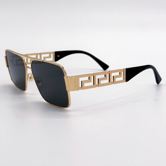 NEW VERSACE VE2290 100287 SUNGLASSES BLACK GOLD WOMEN EYEWEAR VERSACE VE2290 100 main image 5